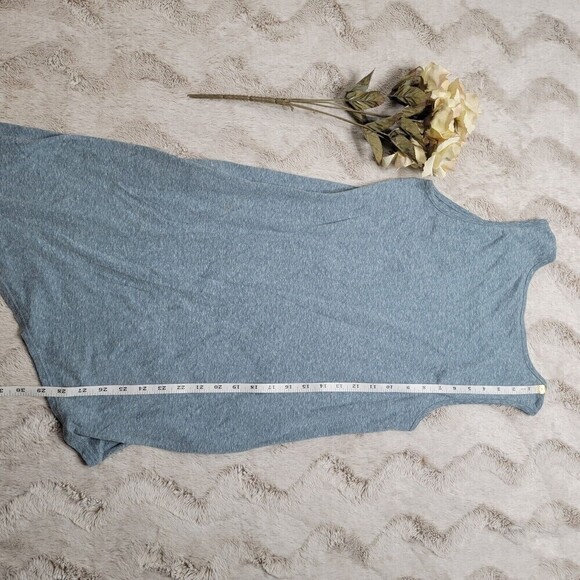 ✨️CL Foreign Exchange Cotton Blend Steel Blue Sleeveless Asymmetrical Tank Top S - Picture 9 of 11
